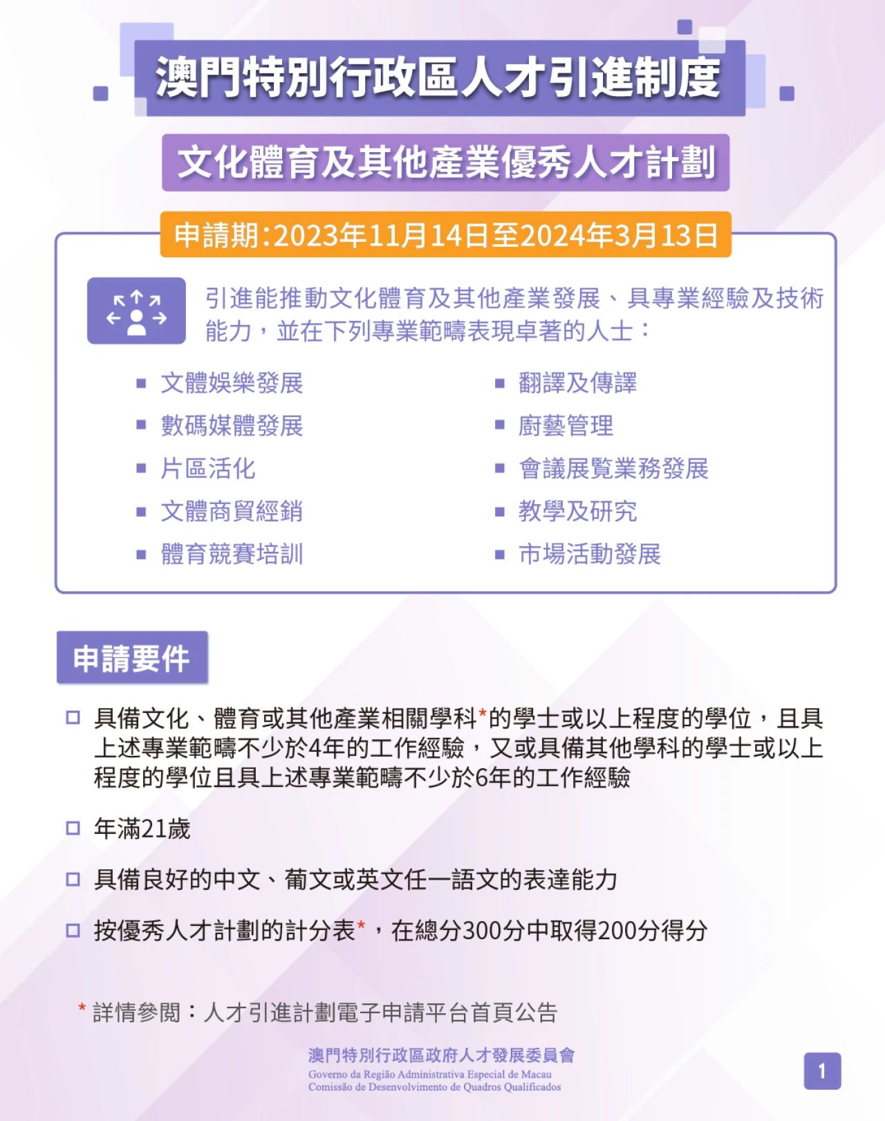 申請(qǐng)截止期至明年3月13日，這類人想拿澳門身份，請(qǐng)抓緊！